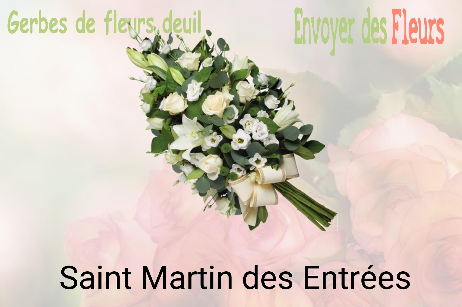 Gerbe de fleurs de deuil livrée à Saint-Martin-des-Entrées